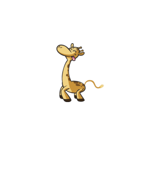 Giraffe model verde pe tricou