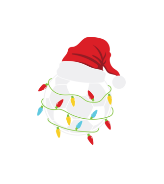 Football christmas model alb pe tricou