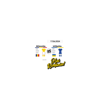 ROU-UKR euro 2024 calendar model negru pe tricou