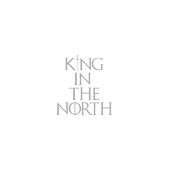King in the North model negru pe tricou
