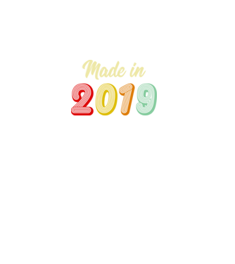 made in 2019 retro model negru pe tricou