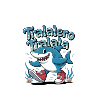 Tralalero Tralala drăguț model nisipiu pe tricou