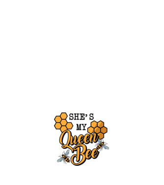Queen Bee model alb pe tricou