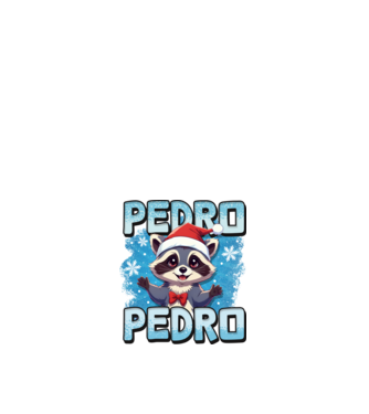 Pedro pedro retro xmas model alb pe tricou
