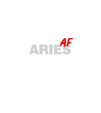 ARIES as fuck model negru pe tricou