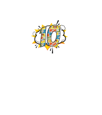 Birthday Comic Number 10 model albastru regal pe tricou