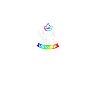 I think like a UNICORN model negru pe tricou