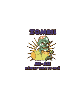 Zombii mi-au mâncat tema de casă model negru pe tricou