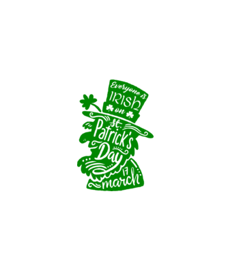 Everyone is irish leprechaun model alb pe tricou