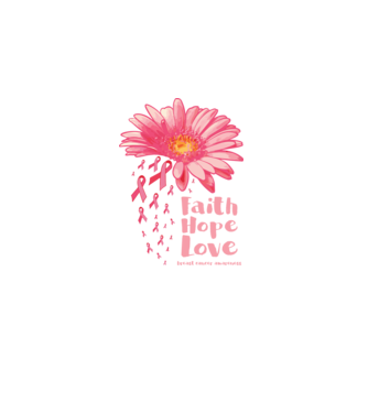 Gerbera faith hope love model negru pe tricou