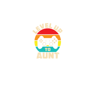 Level Up Aunt model negru pe tricou