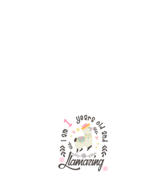 Birthday Llamazing 1 years old model negru pe tricou