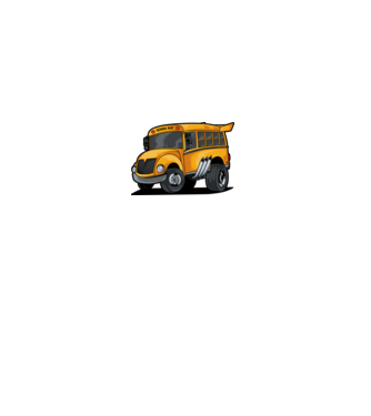 Autobuze model alb pe tricou