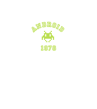android model negru pe tricou