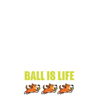 Ball is life model alb pe tricou