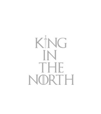King in the North model negru pe tricou