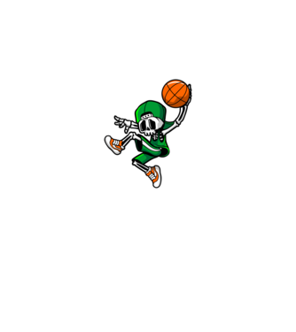 Basketbone model negru pe tricou