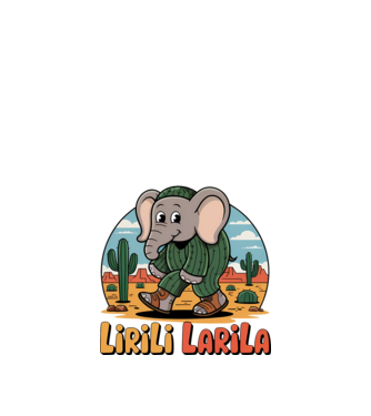 Lirili Larila model negru pe tricou