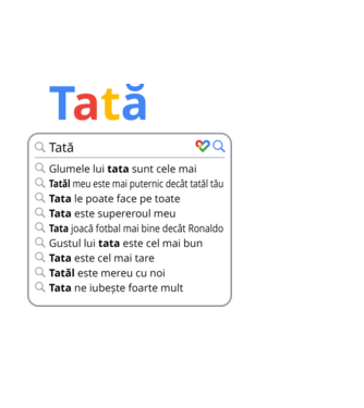 căutare Google Tată model alb pe tricou