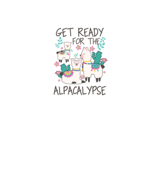 Get ready for the alpacalypse model negru pe tricou