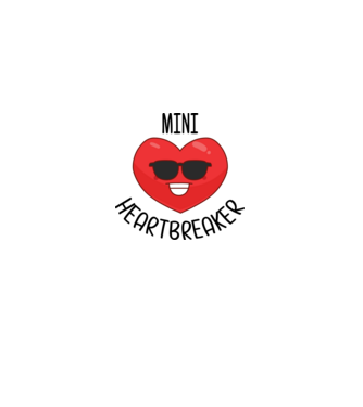 mini heartbreaker model alb pe tricou