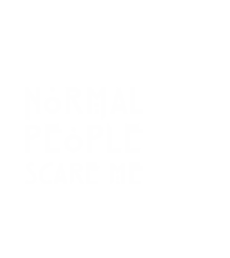 Normal people scare me model negru pe tricou