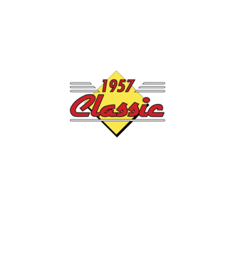 Classic - 1957 model albastru închis pe tricou