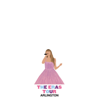Taylor Swift The Eras Tour Arlington model alb pe tricou