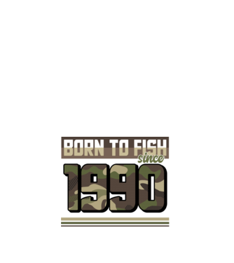 Born to fish since 1990 model alb pe tricou
