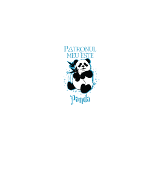 Patronul meu este PANDA model albastru jeanși pe tricou