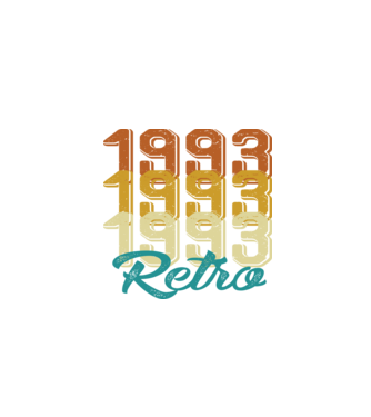 Retro 1993 model negru pe tricou