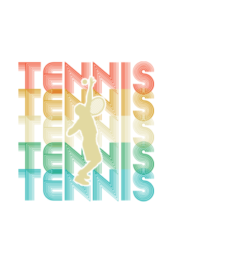 Tennis retro model negru pe tricou