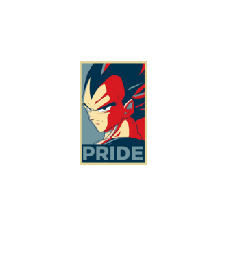 vegeta pride dragonball model negru pe tricou