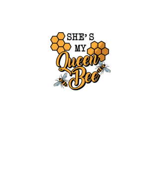Queen Bee model albastru deschis pe tricou