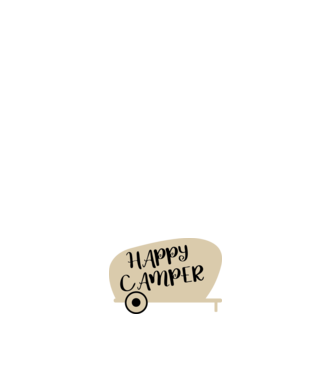 Happy camper text model negru pe tricou