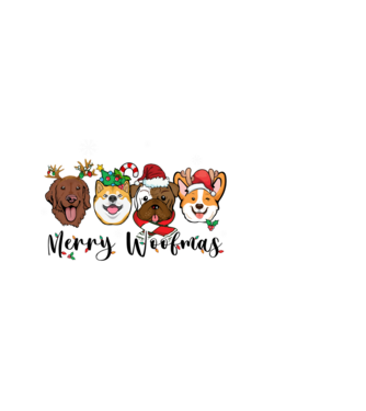 Merry woofmas 2 model albastru deschis pe tricou