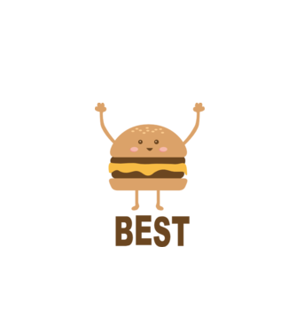 Best hamburger model alb pe tricou