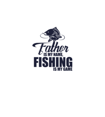 Father is my name, fishing is my game model alb pe tricou