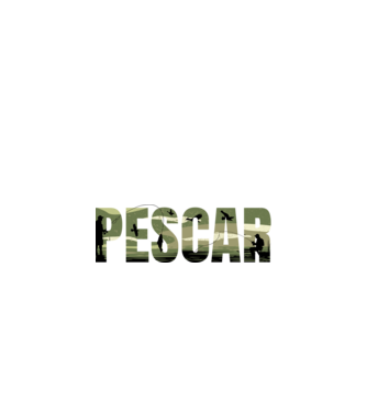 PESCAR model negru pe tricou
