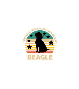 Prietenul meu cel mai bun este un beagle model negru pe tricou