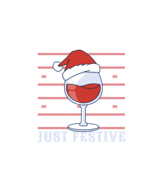 Not drunk just festive ugly sweater model alb pe tricou