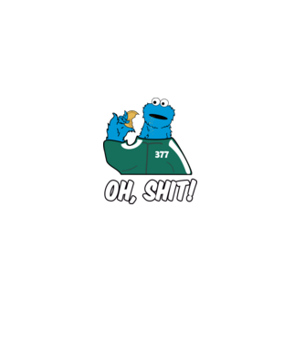 cookie monster squid game parody model negru pe tricou