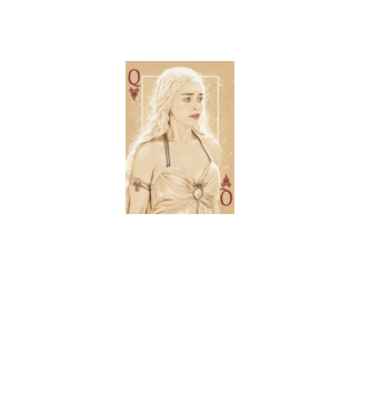 Queen Card model alb pe tricou