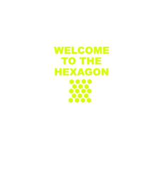 Welcome to the hexagon model roșu pe tricou