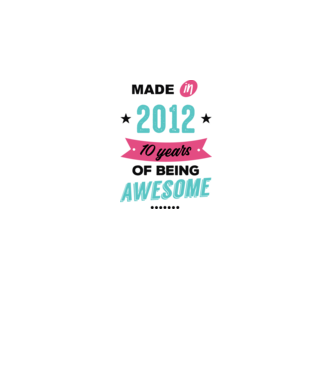 MADE in 2012 model alb pe tricou