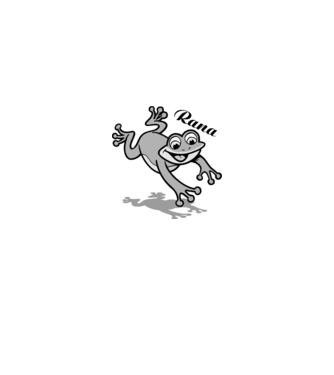 Frog model alb pe tricou