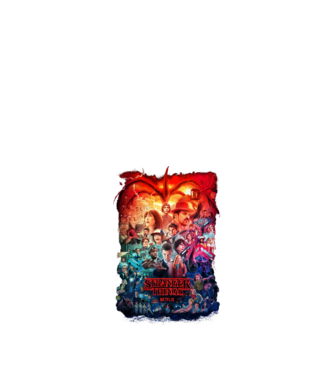 stranger things tribute poster2 model negru pe tricou