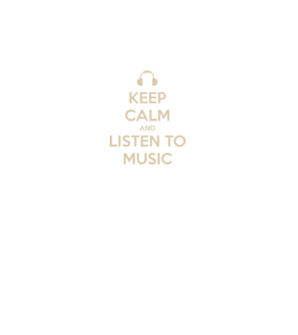 keep calm and listen to music model negru pe tricou