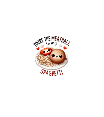 Meatball to my Spaghetti model roz deschis pe tricou