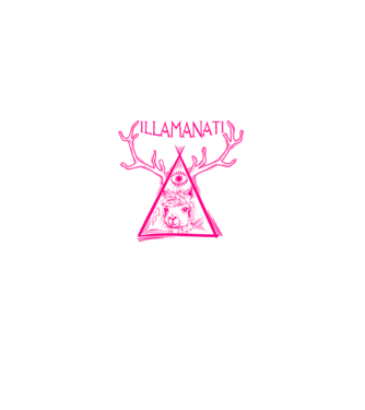 Illamanati model alb pe tricou